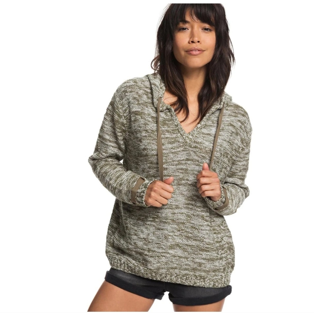 NWOT Roxy Loose Knit Hooded Sweatshirt Size Medium